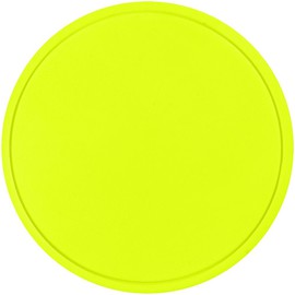 Лейбл из ПВХ Dzeta Round, L, желтый неон