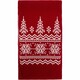 Шарф Elnik, красный с молочно-белым