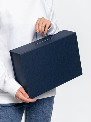 Коробка Case, подарочная, темно-синяя