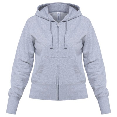 Толстовка женская Hooded Full Zip серый меланж