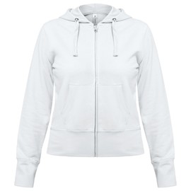 Толстовка женская Hooded Full Zip белая