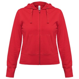 Толстовка женская Hooded Full Zip красная
