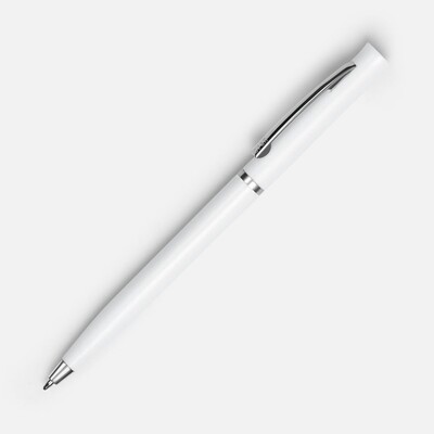 Ручка шариковая Euro Chrome, белая