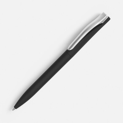 Ручка шариковая Pin Soft Touch, черная