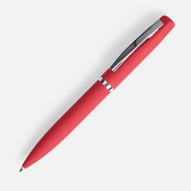 Ручка шариковая Bolt Soft Touch, красная