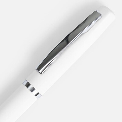 Ручка шариковая Bolt Soft Touch, белая