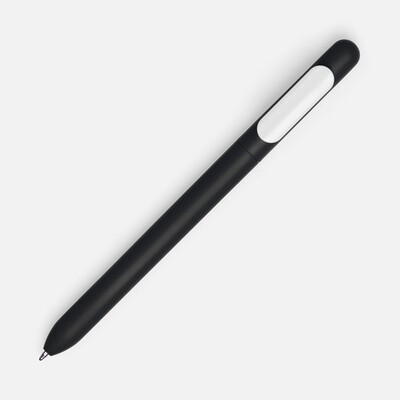 Ручка шариковая Swiper Soft Touch, черная с белым