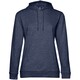 Толстовка с капюшоном женская Hoodie, синий меланж