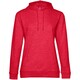 Толстовка с капюшоном женская Hoodie, красный меланж