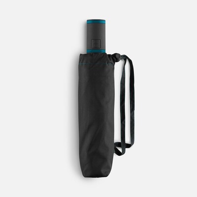 Зонт складной AOC Mini с цветными спицами, бирюзовый