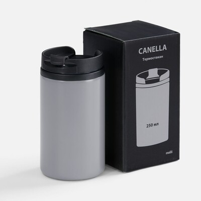 Термостакан Canella, серый матовый