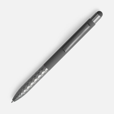 Ручка шариковая Digit Soft Touch со стилусом, серая
