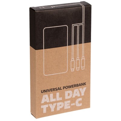Аккумулятор Uniscend All Day Type-C 10000 мАч, черный