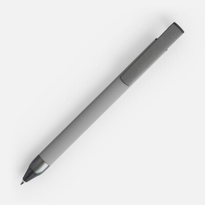 Ручка шариковая Standic с подставкой для телефона, серая