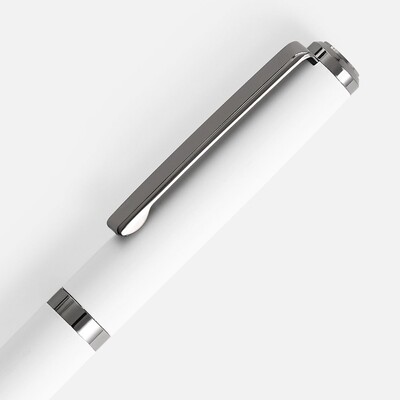 Ручка шариковая Inkish Gunmetal в футляре, белая