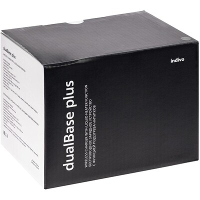 Кружка с подогревом и беспроводной зарядкой dualBase plus, белая