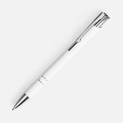 Ручка шариковая Keskus Soft Touch, белая