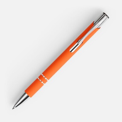 Ручка шариковая Keskus Soft Touch, оранжевая
