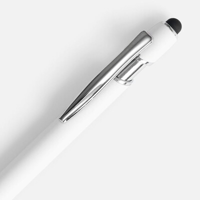 Ручка шариковая Pointer Soft Touch со стилусом, белая