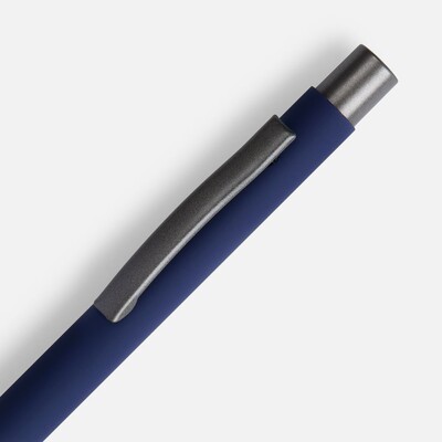 Ручка шариковая Atento Soft Touch, темно-синяя