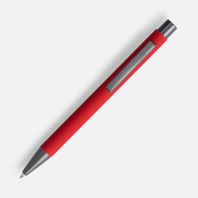 Ручка шариковая Atento Soft Touch, красная