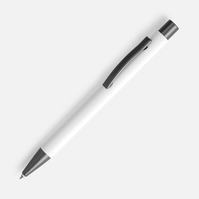 Ручка шариковая Atento Soft Touch, белая