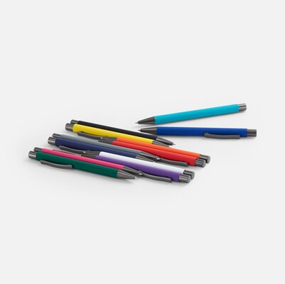Ручка шариковая Atento Soft Touch, зеленая
