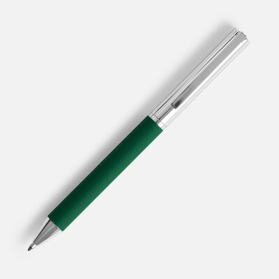 Ручка шариковая Eyeshot Soft Touch, темно-зеленая