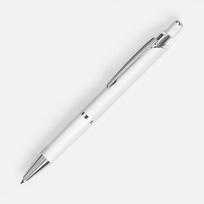 Ручка шариковая Chromos Soft Touch, белая