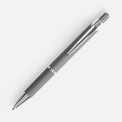 Ручка шариковая Chromos Soft Touch, серая