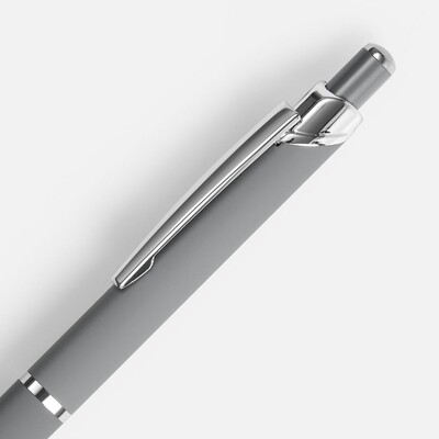 Ручка шариковая Chromos Soft Touch, серая