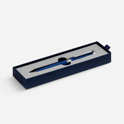 Ручка шариковая Broad Ring Soft Touch в футляре, синяя